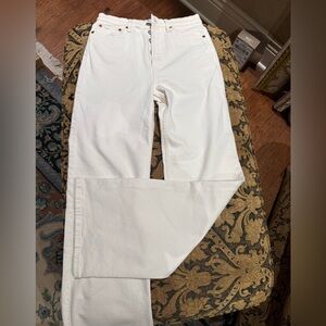 RE/DONE High Rise Wide Leg Jeans – Cream – Size 26